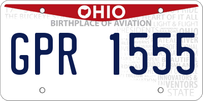 OH license plate GPR1555