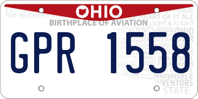 OH license plate GPR1558