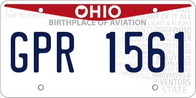 OH license plate GPR1561