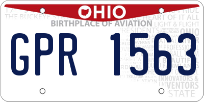 OH license plate GPR1563