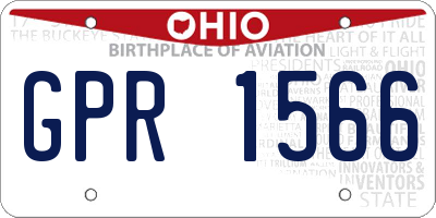 OH license plate GPR1566