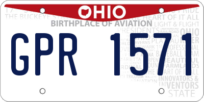 OH license plate GPR1571