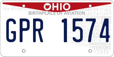 OH license plate GPR1574