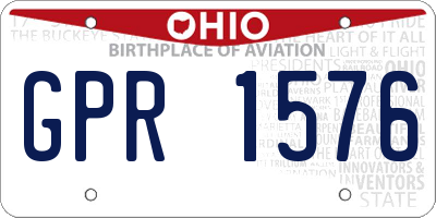 OH license plate GPR1576