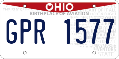 OH license plate GPR1577