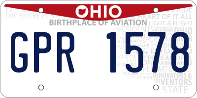 OH license plate GPR1578