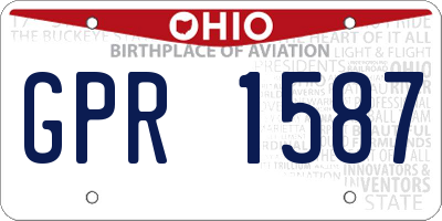 OH license plate GPR1587
