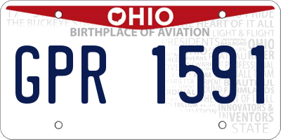 OH license plate GPR1591