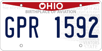 OH license plate GPR1592