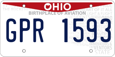 OH license plate GPR1593