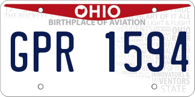 OH license plate GPR1594