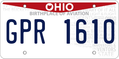 OH license plate GPR1610