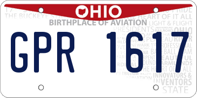 OH license plate GPR1617