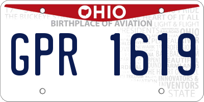 OH license plate GPR1619