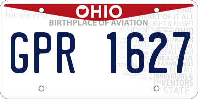 OH license plate GPR1627