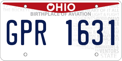 OH license plate GPR1631
