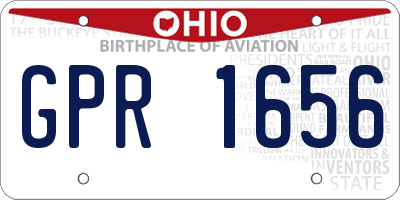 OH license plate GPR1656