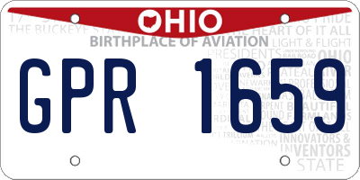 OH license plate GPR1659