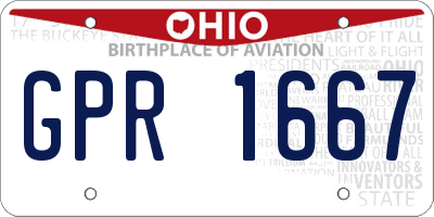 OH license plate GPR1667
