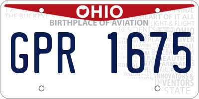 OH license plate GPR1675