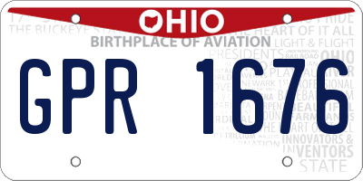 OH license plate GPR1676