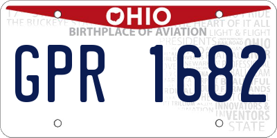 OH license plate GPR1682