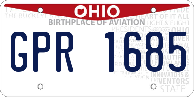 OH license plate GPR1685