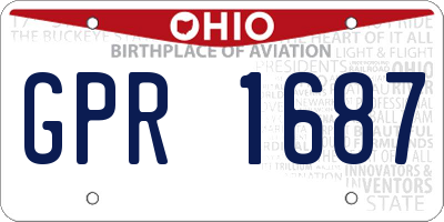 OH license plate GPR1687