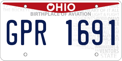 OH license plate GPR1691