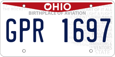 OH license plate GPR1697