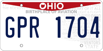 OH license plate GPR1704