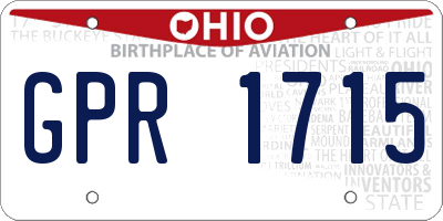OH license plate GPR1715