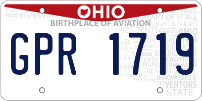 OH license plate GPR1719
