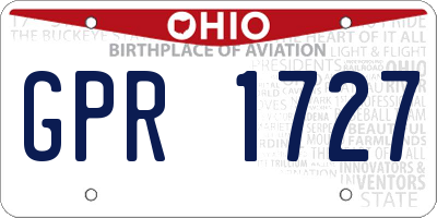 OH license plate GPR1727