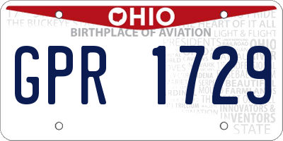OH license plate GPR1729