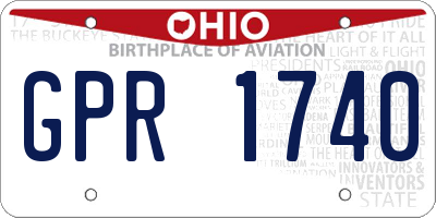 OH license plate GPR1740