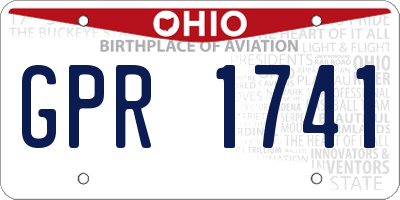 OH license plate GPR1741
