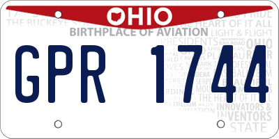 OH license plate GPR1744