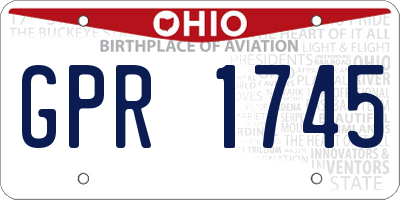 OH license plate GPR1745