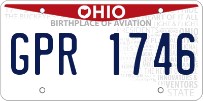 OH license plate GPR1746