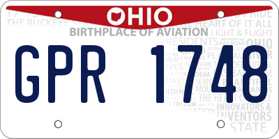 OH license plate GPR1748