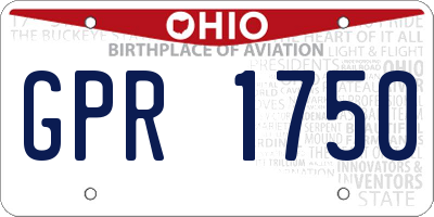 OH license plate GPR1750