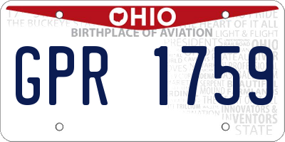 OH license plate GPR1759