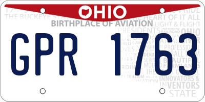 OH license plate GPR1763