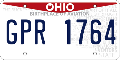 OH license plate GPR1764