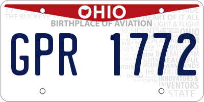 OH license plate GPR1772
