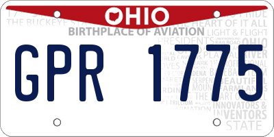 OH license plate GPR1775