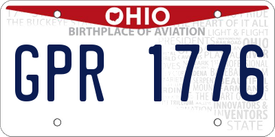 OH license plate GPR1776