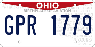 OH license plate GPR1779