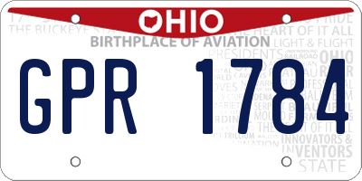 OH license plate GPR1784